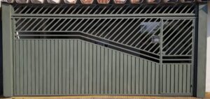 Portões de Chapa no ABC portão de chapa cartola com tubo galvanizado