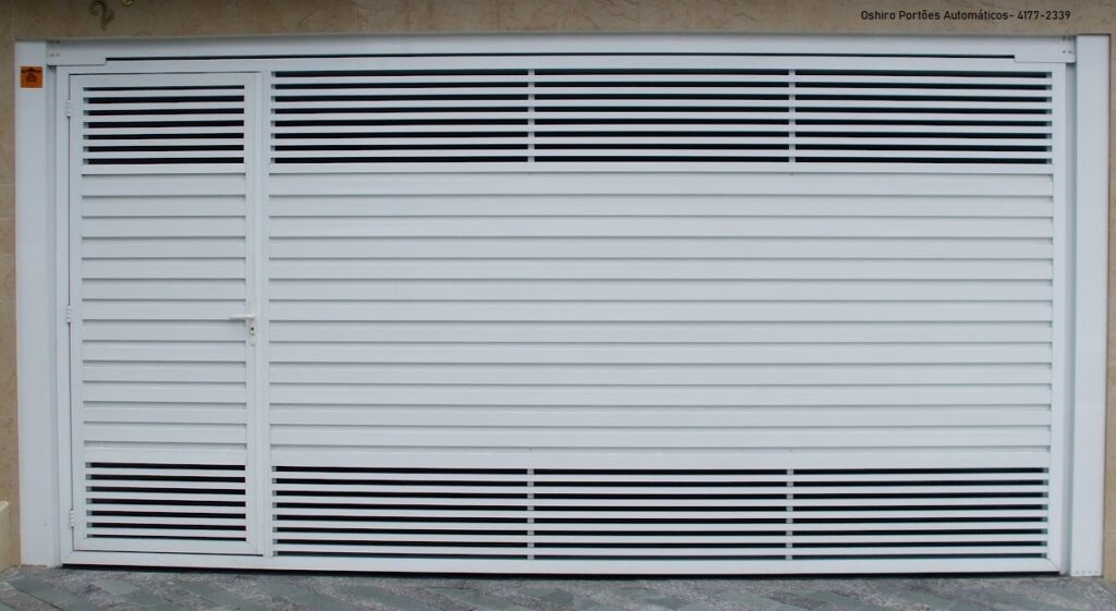 portão de ferro tubular com chapa